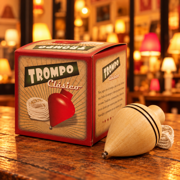 Juego Trompo de Madera
